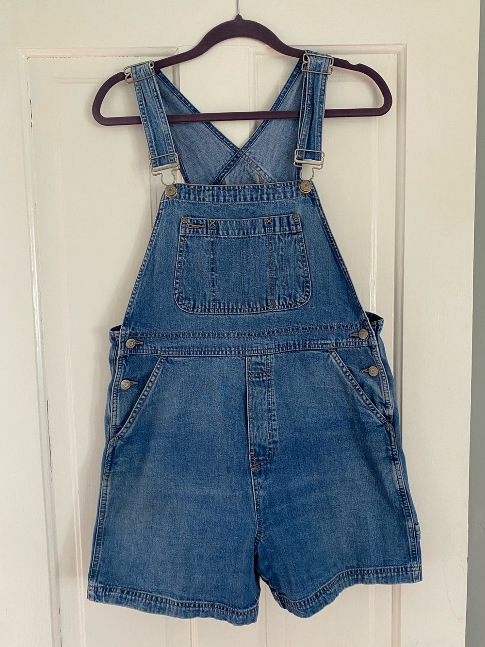 GAP Blue Denim Short Overalls